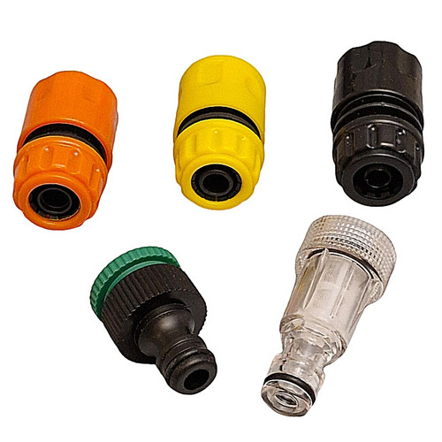 سر شلنگی و فیلتر شیشه ای کارواش هیوندای به همراه کوپلینگ مادگی مجموعه 5 عددی