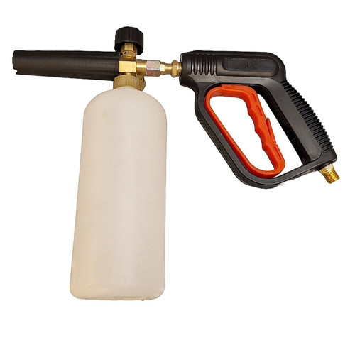 گان فوم پاش رزوه شلنگ ۱/۴ مدل 3030-300bar به همراه مخزن کفپاش 1 لیتری