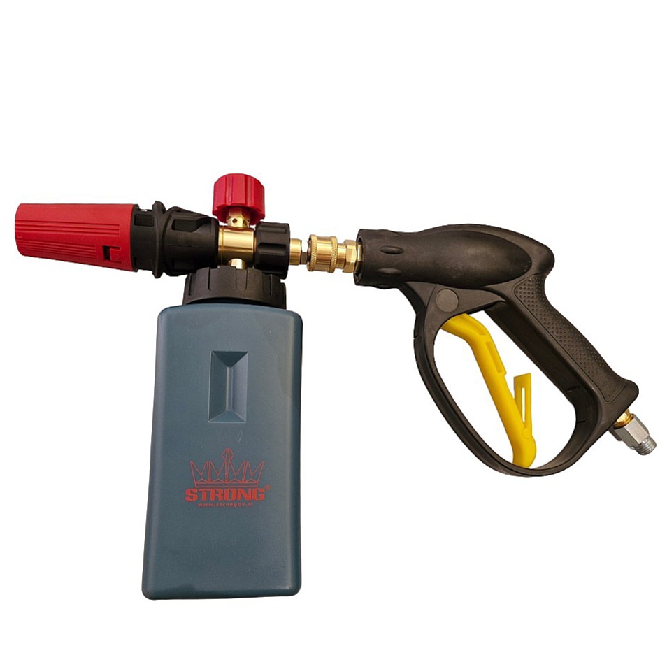 لنس و تفنگی و فومپاش و کفپاش ۱ لیتری استرانگ بهمراه ۱ عدد نازل