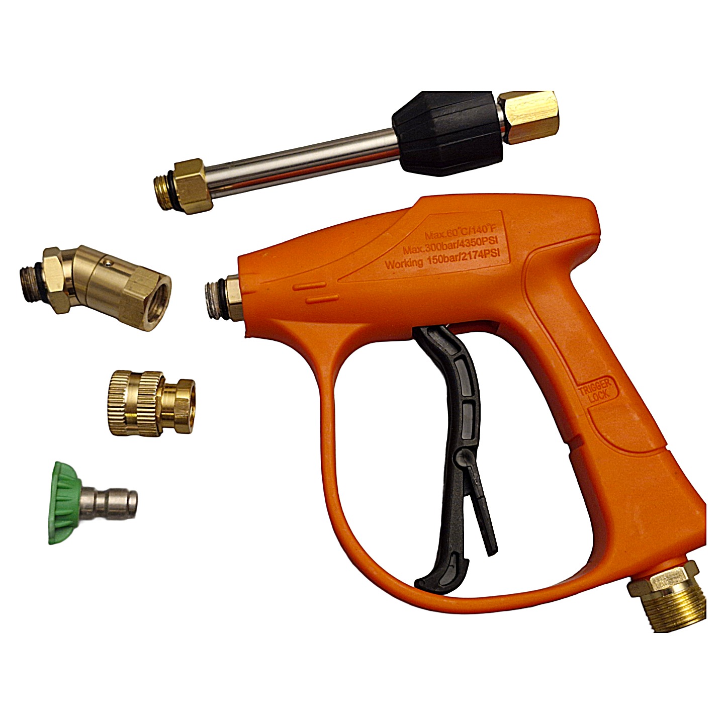 لنس و تلنگی رزوه بزرگ با زاویه پخش ۳۶۰ درجه چرخشی + لوله ۲۵ سانتی و نازل ۲۵ درجه