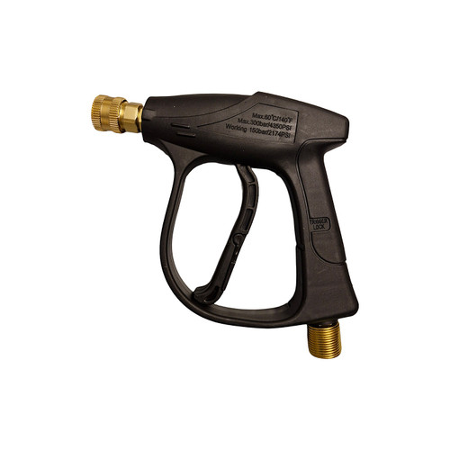 لنس و تفنگی مدل کوپلینگی رزوه شلنگخور بزرگ با لوله سرکج نازل سرخود ۲۰ سانتی ۹۰درجه با ۱ عدد نازل اضافی